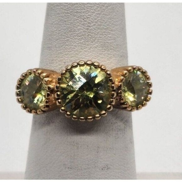 925 STERLING SILVER CHRYSOPRASE RING SIZE 7